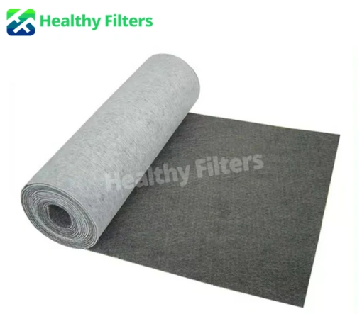 Roll of activated carbon filter fabric sheet